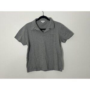Sunspel Gray Cotton Polo Shirt With Pocket Size Medium